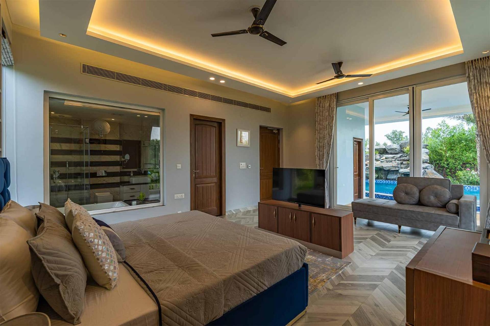 Stayvista At Serenity Farms With Pool, Lawn, Bonfire & Bbq Sohna Esterno foto
